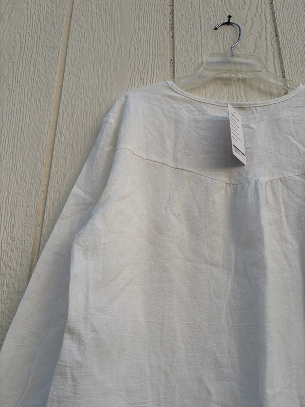 Fashion White Ruffled Hem Long Sleeve Blouse Women’s Size S - Picture 12 of 14
